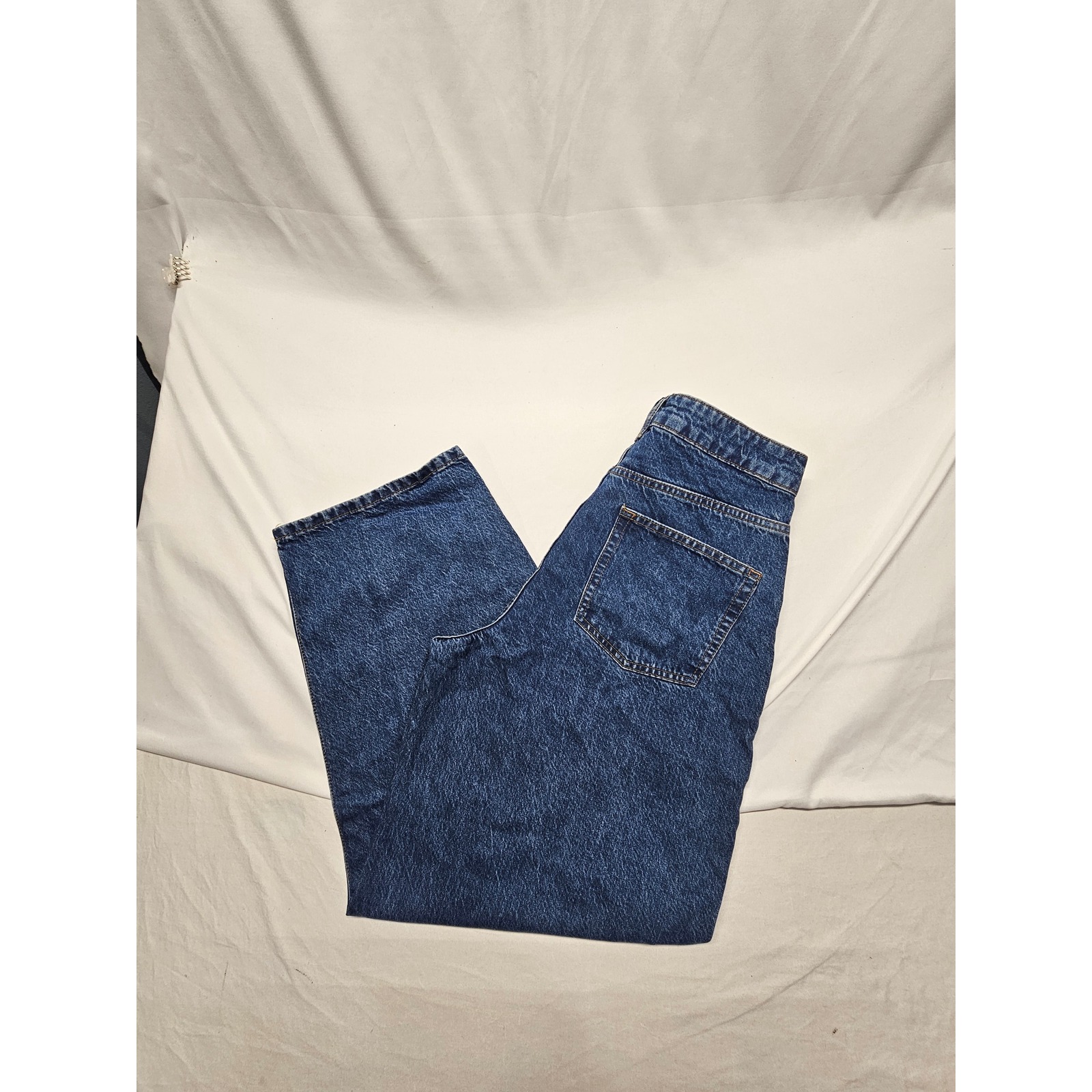 Asos Design Womens High Rise Wide Leg Jeans Blue Medium Wash Size Us 8 Uk 12
